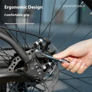 ROCKBROPortable Bicycle Repair Tool Kit Multi-Function Ratchet Wrench Tools Set with Quick Release Socket Tire Lever Screwdriver Spanner