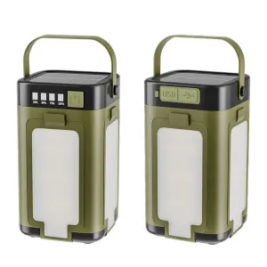 IPRee Portable Solar Camping Lantern LERechargeable Outdoor Hanging Tent Lamp Folding LWith Hook Emergency Camping Light