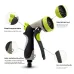 8 Function Garden Hose Spray Nozzle High Pressure Car Wash Watering Gun ABS TPR Zinc Alloy Multi Pattern Water Gun Adjustable Connector