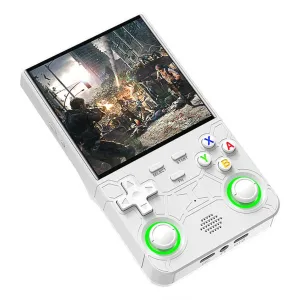 R36 Ultra 64GB 4-inch IPS Screen Handheld Game Console Built in 15000+Games RK3326 Chip Dual 3D RGB Joysticks Retro Gaming Console Supports WiFi Multiplayer Open Source Systems