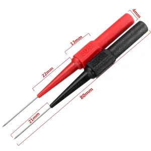Insulation Piercing Needle Non-destructive Multimeter Test Probes Red/Black