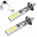 H1/H3 Pair Car LED Fog Lights 10W Front Fog Lights COB Chip Fog 6000K LED Headlight Light Bulb Super White for Fog Driving Light Daytime Running Light