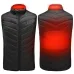 TENGOO HV-02 Unisex 2 Places Heating Vest 3-Gears Heated Jackets USB Electric Thermal Clothing Winter Warm Vest Outdoor Heat Coat Clothing