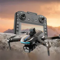 AE8 EVO GPS 5G WiFi FPV with 5.9inch LCD Screen Controller 720P HD Dual Camera Servo Gimbal 360 Obstacle Avoidance Brushless Foldable RC Drone Quadcopter RTF