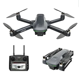 Toysky S197 GPS 5G WiFi FPV with LCD Screen Controller HD Dual Camera Servo Gimbal Optical Flow Positioning Brushless Foldable RC Drone Quadcopter RTF