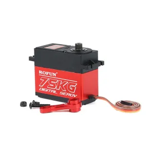 ROFUN 63053 75KG Metal Gear Servo Digital Large Steering Double Sided 15T/17T Arm for HPI 1/5 RC Car Vehicles Parts