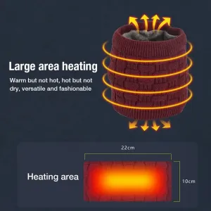 TENGOO Unisex Heated Scarf Neck Wrap Winter Outdoor Electric Heating Scarf Neck Warm Men Heating Keep Fleece Women Neck Wrap Knited Scarf Warmth Gear forCycling Climbing Hiking