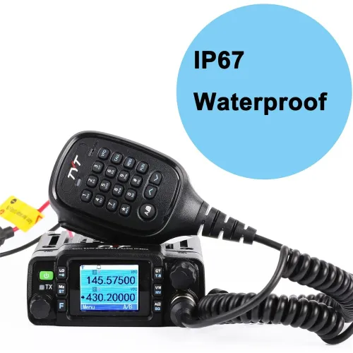 TYT TH8600 Mini Dual Band Mobile Radio IP67 Waterproof 25W VHF UHF Transceiver with Color LCD Display 200 Channels High Power Portable Communication Device
