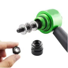 Rivet Nut Tool Kit Manual Drill Adapter Compatible with M3 M4 M5 M6 M8 M10 Aluminum Alloy Electric Gun Attachment Hex Wrench Accessories Portable