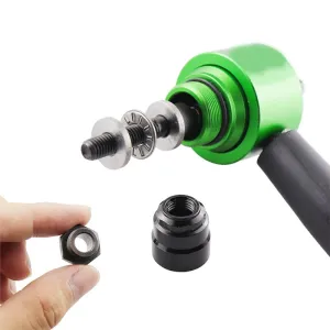 Rivet Nut Tool Kit Manual Drill Adapter Compatible with M3 M4 M5 M6 M8 M10 Aluminum Alloy Electric Gun Attachment Hex Wrench Accessories Portable