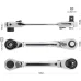 2-in-1 Mini Socket Ratchet Wrench 72-Tooth Dual-Head Design Chrome-Plated Accepts 1/4" Hex Bits Magnetic Power for Tight Spaces