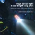 BIKIGHBike Headlight 4 LELarge Beads 2000mAh Battery Dual Distance Beam Design Waterproof 4 Light Modes Type-Fast Charge Power Display Flashlight with 120dB Horn