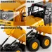 Huina Toys 1553 RTR 1/16 2.4G 11CH RC Car Dump Truck LED Light 360 Rotation Alloy Cab Engineering Remote Control Vehicles Desktop Model Collection Gift For Boys