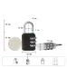 Zinc Alloy Miniature Combination Lock 532510mm Black Secure Luggage Pouch Storage High-Quality Durability