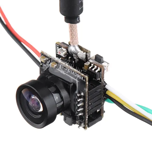 Eachine TX06 Mini AIO Analog FPV Camera & Transmitter, 700TVL 120 FOV, 5.8GHz 48CH 25mW Low Latency with Smart Audio/Pitmode for Tiny Whoop