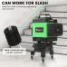 MUSTOOL 4D 16 Line Green Laser Level IP54 Self-Leveling 4000mAh Battery Touch Screen for Indoor/Outdoor Construction