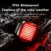 ROCKBROSmart Bicycle Brake Sensing Taillight 12 Light Modes Vibration Sync Feedback IPX6 Waterproof USB Rechargeable Safe Rear Light for MTB Road Bike Cycling