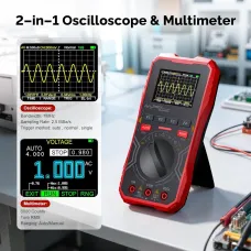 17 inch Screen Digital Oscilloscope Multimeter 2 in 1 Handheld Car Maintenance Diagnostic Tool 1MHz 2.5MSps Laboratory Oscilloscope Electrical Repair Oscilloscope
