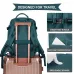 40*25*20cm Waterproof Nylon Travel Backpack 180 Open Design Laptop Clothing Shoes Compartment Luggage Bag with Trolley Strap