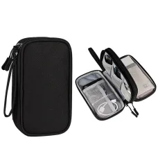 Double Layer Travel Portable Digital Product Storage Bag, U Disks Hard Disks Protective Cover, USB Data Cable Organizer Headset Charging Treasure Box Accessories Case
