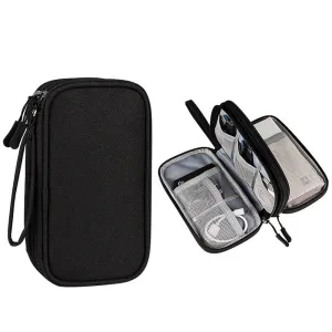 Double Layer Travel Portable Digital Product Storage Bag, U Disks Hard Disks Protective Cover, USB Data Cable Organizer Headset Charging Treasure Box Accessories Case