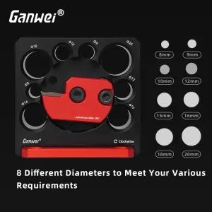 Adjustable Electric Drill Truck Circular Auxiliary Tool 8mm to 20mm Round Wooden Rod Tenon-Metric