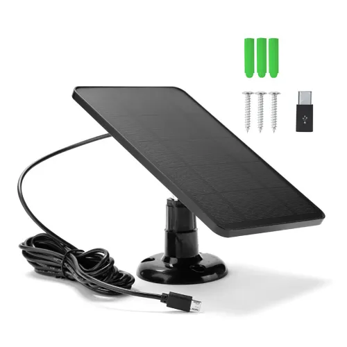 10W 5V Solar Panel 2in1 Micro USB+ Type Solar Panel Outdoor Solar Battery Charger Security Camera/Small Home Light System