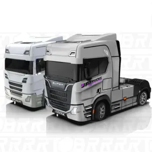 S917 RTR 1/43 2.4G 4WD Mini RC Car Tractor Semi Truck Built-In Gyro Full Proportional Drift Dual Speed LED Lights Racing Vehicles Models Engineering Remote Control Toys