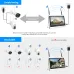 Hiseeu 4HC25 5MP 8CH Wireless CCTV Surveillance Camera System PTZ WiFi Camera with 12-inch Monitor Color Night Vision Two-way Audio Security Cameras Eseecloud APP Support Alexa