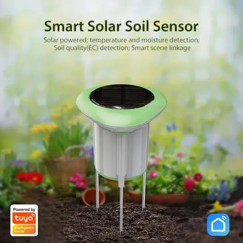 NEO Tuya Smart WiFi Soil Sensor Solar Powered Planting Temperature and Humidity Meter IP66 Wireless Soil Tester Turf Gardening