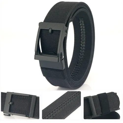 TUSH120cm Metal Buckle Tactical Belt Nylon Wistand Inserting Buckle Casual Military Fan Belt for Outdoor Shooting Hiking Sports