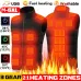 TENGOO HV-21A Heated Vest 21 Areas 4 Control Zones USB Charging Winter Warm Outdoor Electric Heating Sleeveless Jackets