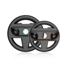 JYS JYS-NS2275 2-Pack Switch2 Mario Karts Racing Steering Wheel 1 Large 1 Small Joy-Con Wheels Ergonomic Anti-Slip Grip Convertible Detachable Grip Switch Family Gaming Accessories