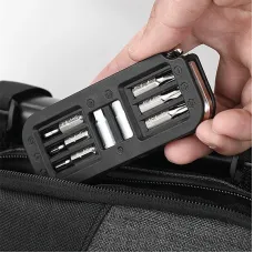 BENGGUO 10 in 1 Portable Bicycle Repair Tools 6mm Wrench 6Pcs CRV Removable Adapter Sleeve for Protable Bike Quick Fix