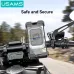 USAMS ZJ082 2-in-1 Full Coverage Cycling Phone Holder Shockproof Reinforced Clamp Stand 360 Rotation Single Hand Operation Fits for 4.7-7.2 Inch Phones Universal Bike Motorcycle Mount