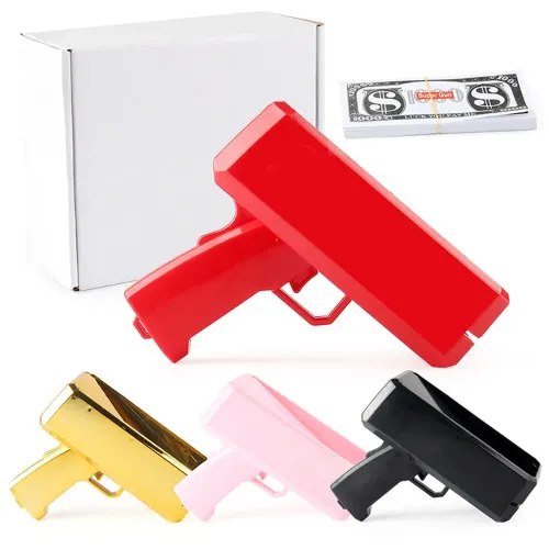 Electric Money Gun Money Fabricate Bills Cash Shooting Toy Battery Operated Fun Party Prop