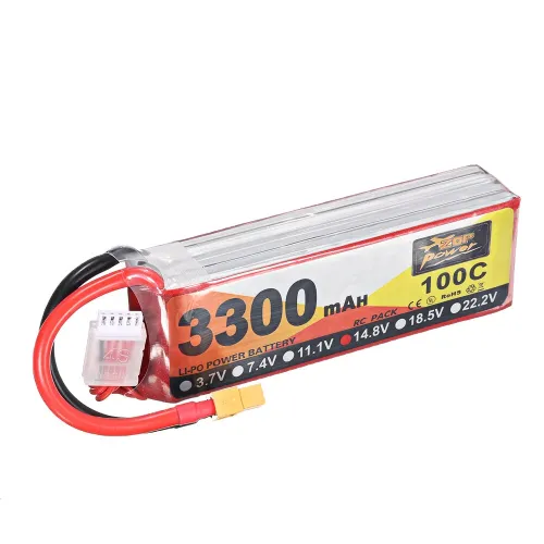 ZOP Power 14.8V 3300mAh 100C 4S Lipo Battery XT60 Plug for RC Helicopter Boat