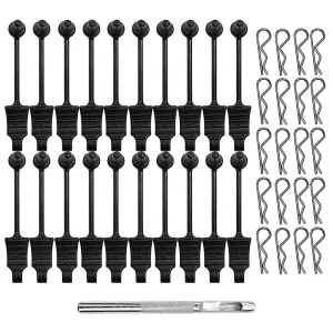 20PCS RC Car Body Clip Rubber Retainer Shell Fixed Buckle Lock Hole Punch for 1/12 1/14 1/16 Vehicles Models Spare Universal Accessories