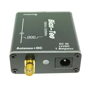 HFDYLoop Bias Tee RF DC Block 50kHz to 500MHz 5V to 12V 1A Compact Lightweight for Active Antennas