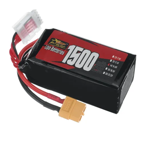 ZOP Power 4S 14.8V 1500mAh 120C 22.2Wh LiPo Battery XT60 Plug for RC Drone