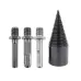 2PC Wood Splitter Firewood Drill-Bit Kindling Log Splitter Heavy Duty Electric Splitting Drills 42mm Screw Cracker Removable Cone Driver Hex Shank Square Round Handle