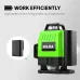 HILDA Green Light Laser Level High Accuracy 12-Line 3D 16-Line 4D User-friendly Wall Attachable Battery Powered Construction Tool Lithium Battery Remote Control
