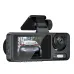 3 Lens Car Driving Recorder Dash Cam 1080p HD Night Vision 2.0 Inch Hidden Three-Record Car Camera with 64G Memory Card