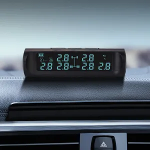 Solar Power Wireless Tire Pressure Monitoring System 6-Wheel External TPMS Tire Detector for Truck Bus Lorry