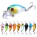 ZANLUR15PC4.5cm 4g Luya Black Bass Fishing Lures 3Metal Eyes Steel Hook Wobbler Bait for Rock Fishing
