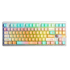 AULA F87 Pro V2 Custom Mechanical Keyboard with LED Matrix Display Gasket Structure Wireless Tri-Mode 80% Layout RGB Hotswap Keys 8K Return 10000mAh Esports Gaming Keyboard