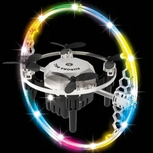 FX-41 AURORA BALL Light Ring 360 Stunt Spin Altitude Hold Mode LED Circle Protection Kids Gifts 2.4G 4CH 6-Axis Remote Control RC Toys Drone Quadcopter RTF
