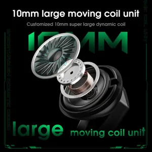 ONIKUMA T308 TWS Earphone bluetooth Earphone 10mm Moving Coil Unit AAC Audio Dual-Mic DNS Noise Reduction 40ms Low Latency Touch Control Semi-in-ear Sports Headphones