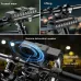 BIKIGH9LED+21SM120dB Horn Power Digital Display Bicycle Headlight Type-Charging Waterproof 7 Gears Flash Bike Front Light for Outdoor Night Riding Safety