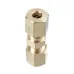 3/16 Inch OD Brass Compression Pipe fitting Connector Union Straight